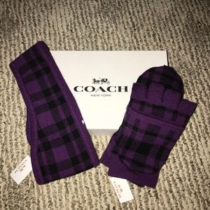 Coach Signature Headband and Gloves